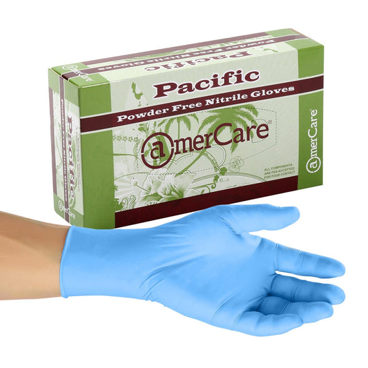 AmerCare Nitrile Gloves Small Pacific Powder Free Nitrile Gloves
