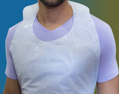 AmerCare PPE/Aprons 28" x 46" Poly White Heavy Weight Aprons, Case of 500