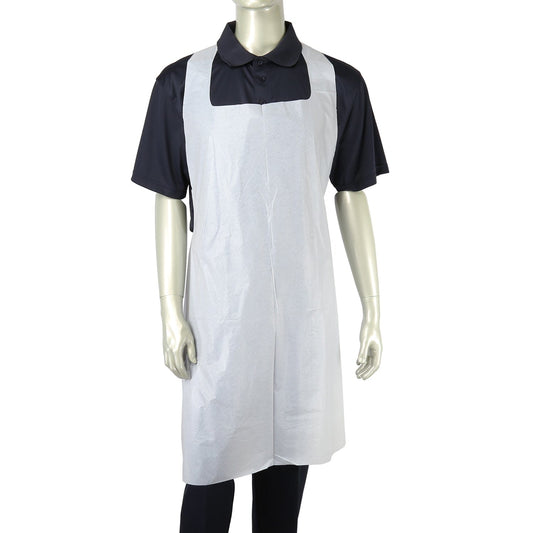 Royal PPE/Aprons 28" x 46" White 1 Mil Poly Aprons, Case of 500