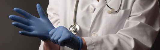 Doctor Putting on Medical Grade Gloves 