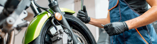 mechanic wearing black nitrile gloves