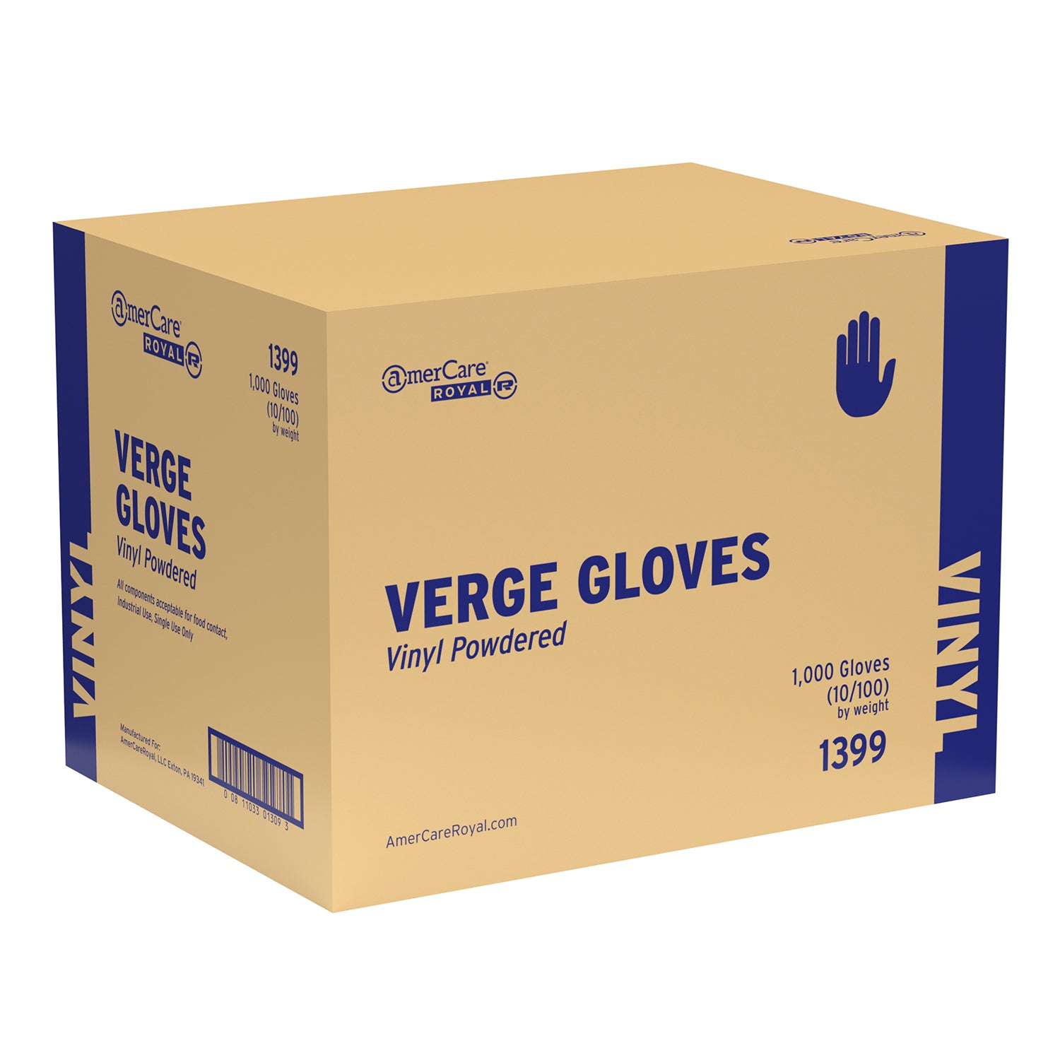 Verge Powdered Vinyl Gloves, Case of 1,000 – GloveNation