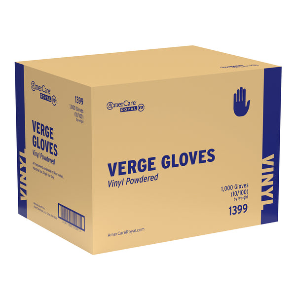 13991 | Glove, Verge Vinyl, LP, Small, 100/Box - 10 Box/Case Case Front
