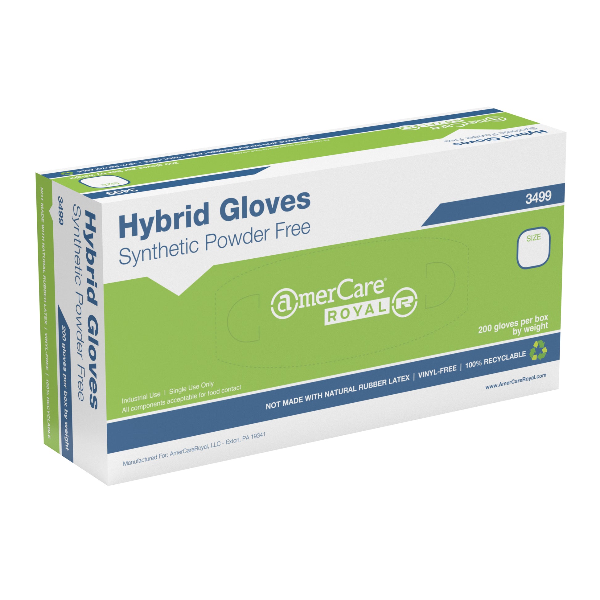 Hybrid Powder Free 2.0 Gloves, Case of 1,000 (XXL: 900)