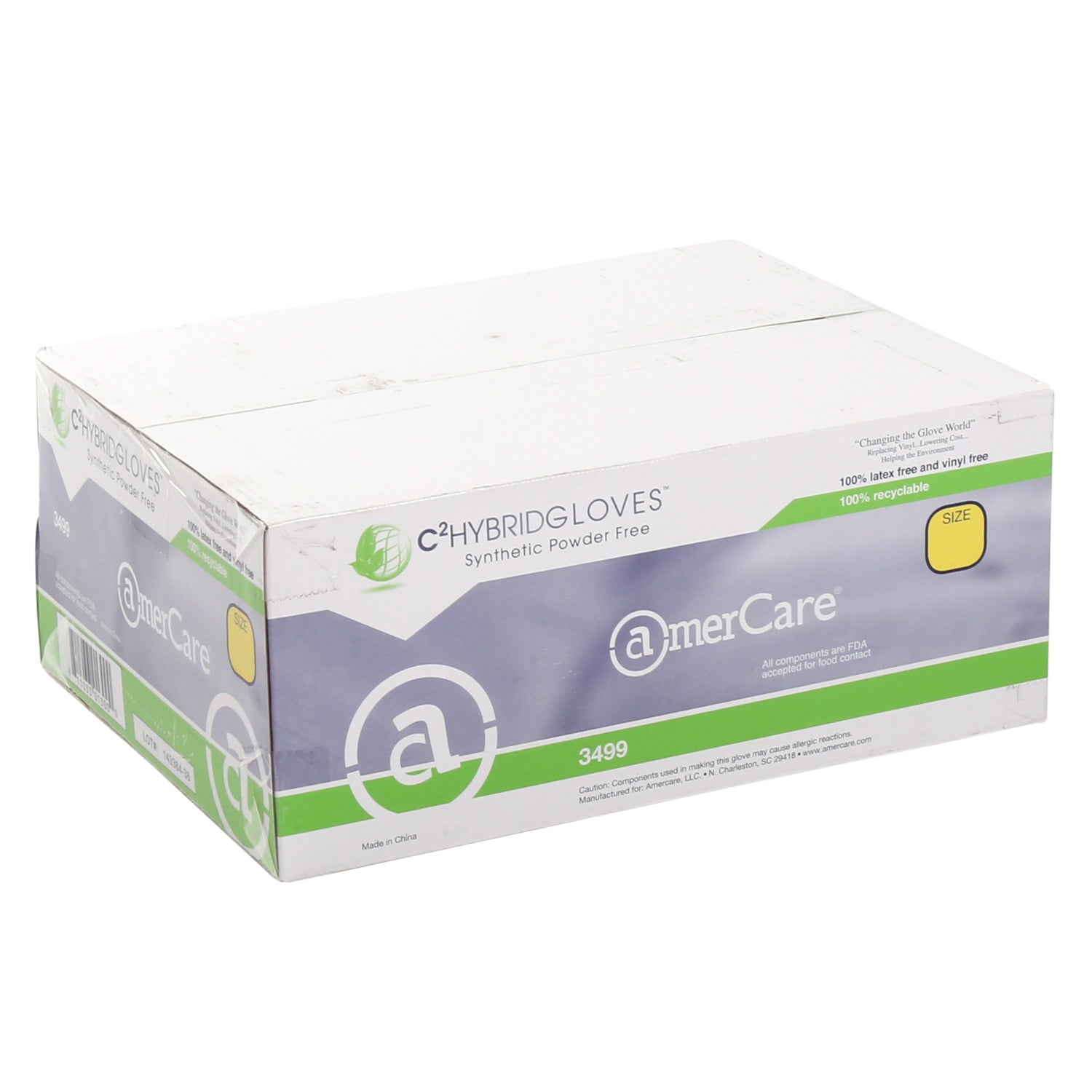 34990T | Glove, Hybrid, C-2 Gen 2.0, PF, X-Small, 200/Box - 5 Box/Case Case Front