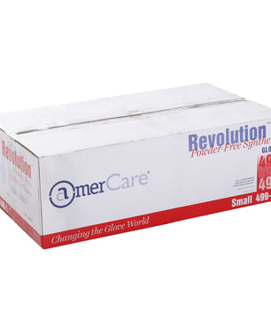 4991 | Glove, Revolution Blue Cast Poly, Textured, PF, Small, 100/Box - 10 Box/Case Case Front