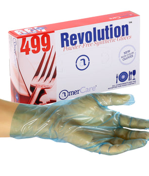4991 | Glove, Revolution Blue Cast Poly, Textured, PF, Small, 100/Box - 10 Box/Case