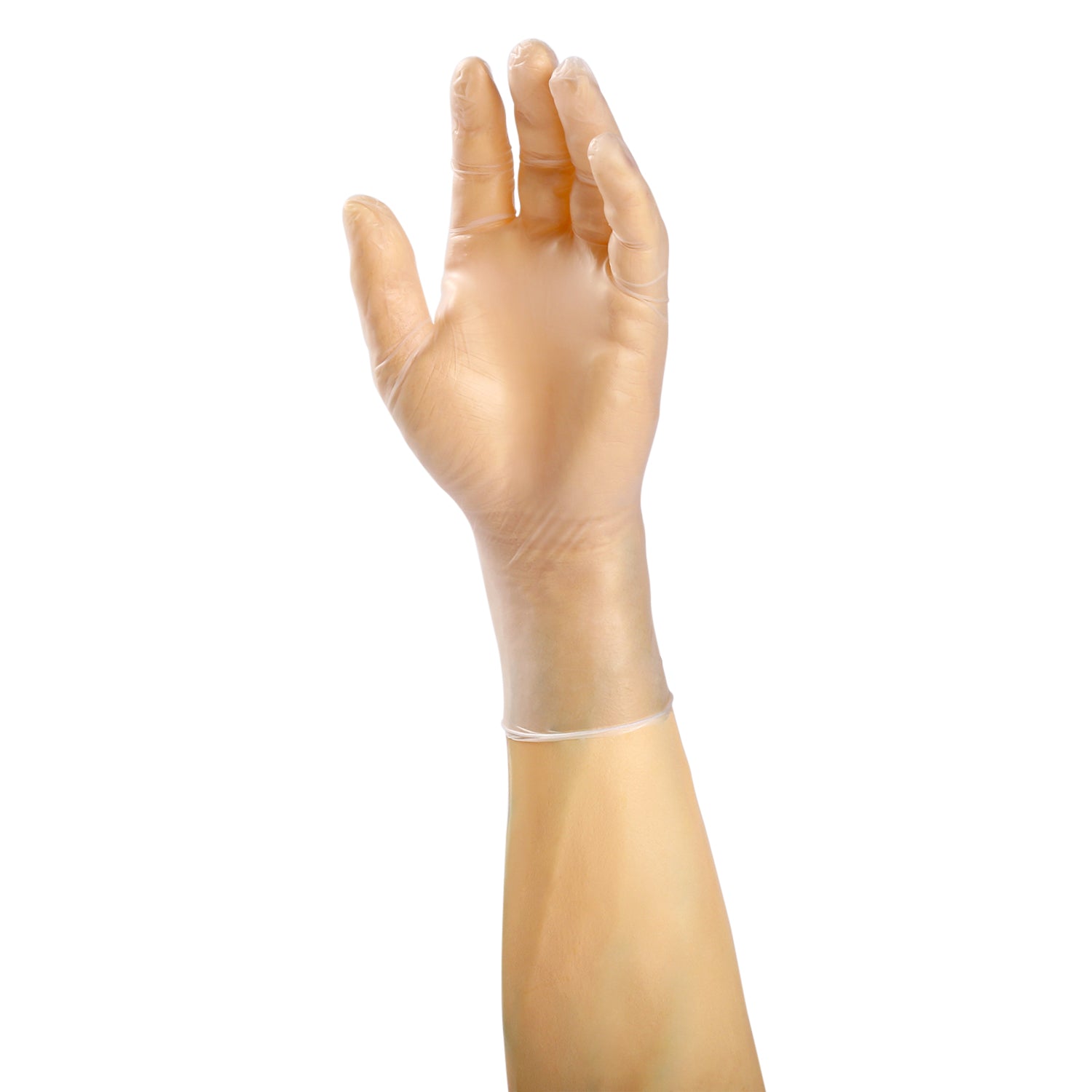 5001 | Glove, Exam Grade, Sensi-Flex Vinyl, PF, Small, 100/Box - 10 Box/Case Glove on Hand