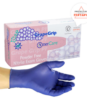 6000 | Grape Grip Nitrile Gloves, Exam Grade, Powder-Free, X-Small, 10/100