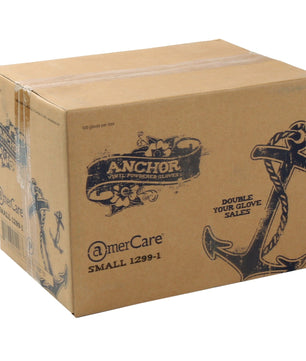 AmerCare Vinyl Gloves Anchor Powdered Vinyl Gloves