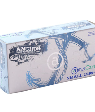 AmerCare Vinyl Gloves Anchor Powdered Vinyl Gloves