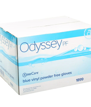 AmerCare Vinyl Gloves Odyssey Blue Powder Free Vinyl Gloves