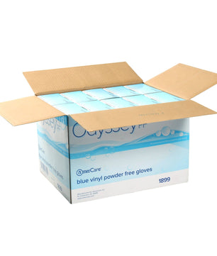 AmerCare Vinyl Gloves Odyssey Blue Powder Free Vinyl Gloves