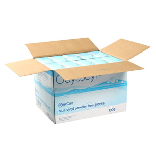 AmerCare Vinyl Gloves Odyssey Blue Powder Free Vinyl Gloves