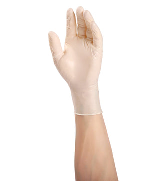 AmerCare Vinyl Gloves Gladiator Stretch Powdered Vinyl Gloves