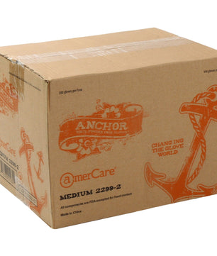 AmerCare Vinyl Gloves Anchor Powder Free Vinyl Gloves