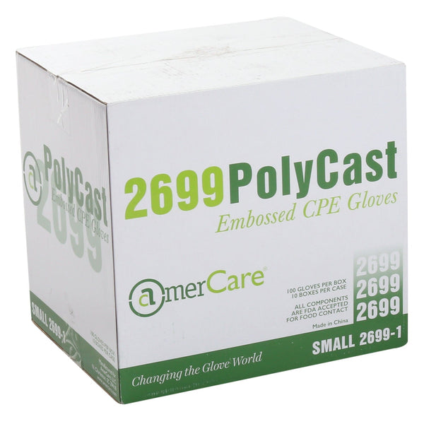 AmerCare Food Service PolyCast Powder Free Gloves