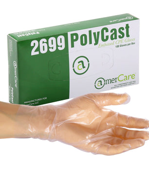 AmerCare Food Service Small PolyCast Powder Free Gloves