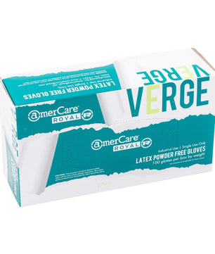 AmerCare Latex Gloves Verge Powder Free Latex Gloves