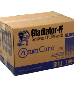 AmerCare Vinyl Gloves Gladiator Stretch Powder Free Vinyl Gloves