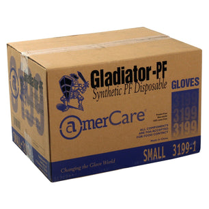 AmerCare Vinyl Gloves Gladiator Stretch Powder Free Vinyl Gloves