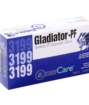 AmerCare Vinyl Gloves Gladiator Stretch Powder Free Vinyl Gloves