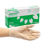 Box of AWEAR Eco-Friendly Powder Free Hybrid 2.0 Gloves with a hand modeling a glove in front