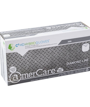 AmerCare C2 Hybrid Powder-Free Hybrid C2 HD Hybrid Gloves, Case of 1000