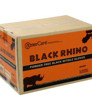 AmerCare Nitrile Gloves Black Rhino Powder Free Nitrile Gloves
