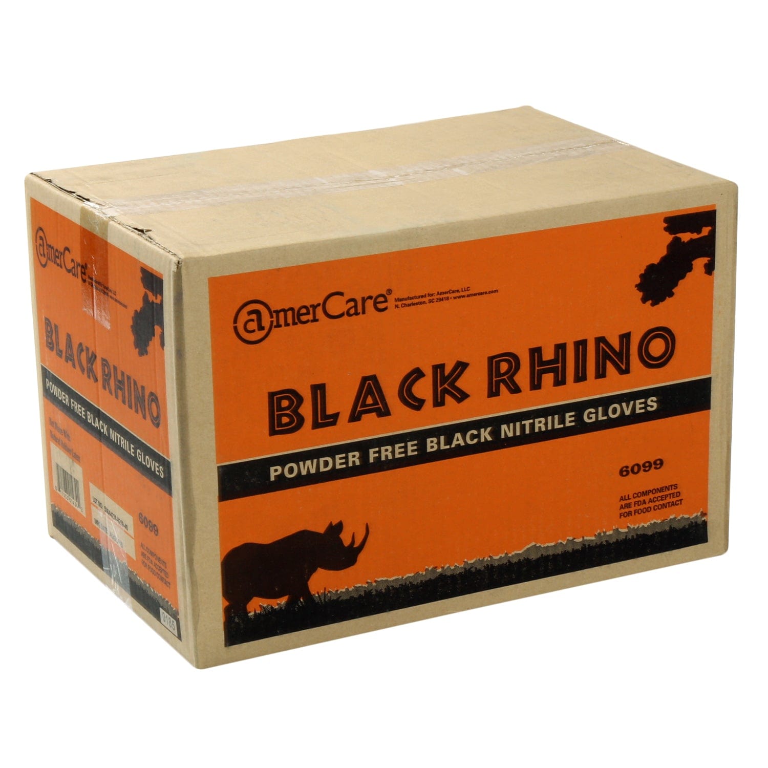 AmerCare Nitrile Gloves Black Rhino Powder Free Nitrile Gloves
