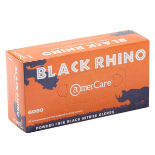 AmerCare Nitrile Gloves Black Rhino Powder Free Nitrile Gloves