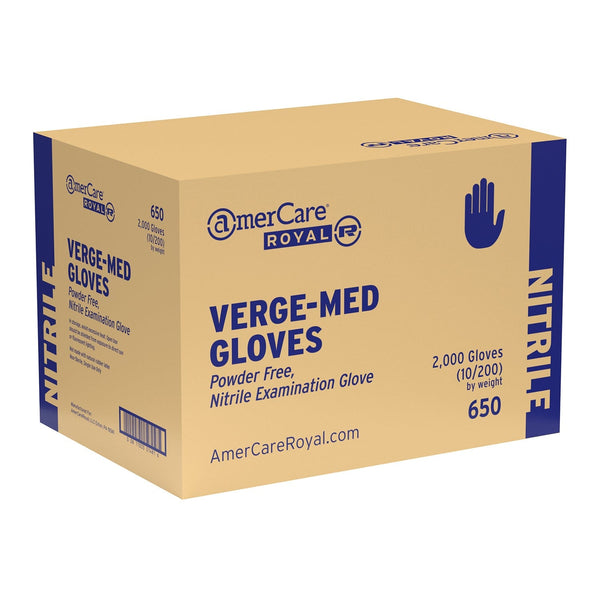 AmerCare Nitrile Gloves Med-Edge Powder Free Nitrile Exam Gloves