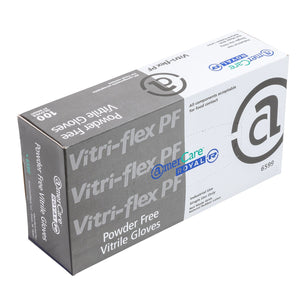 AmerCareRoyal Hybrid Gloves Vitri-Flex Black Powder Free Vitrile Gloves, Case of 1,000