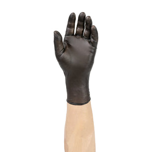 AmerCareRoyal Hybrid Gloves Vitri-Flex Black Powder Free Vitrile Gloves, Case of 1,000