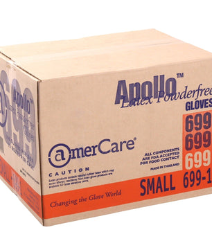 AmerCare Latex Gloves Apollo Powder Free Latex Gloves