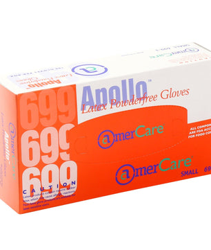 AmerCare Latex Gloves Apollo Powder Free Latex Gloves