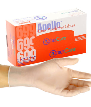 AmerCare Latex Gloves Small Apollo Powder Free Latex Gloves