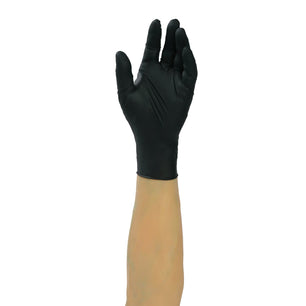 AmerCare Nitrile Gloves Black Verge Powder Free Nitrile Gloves