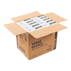 AmerCare Nitrile Gloves Black Verge Powder Free Nitrile Gloves