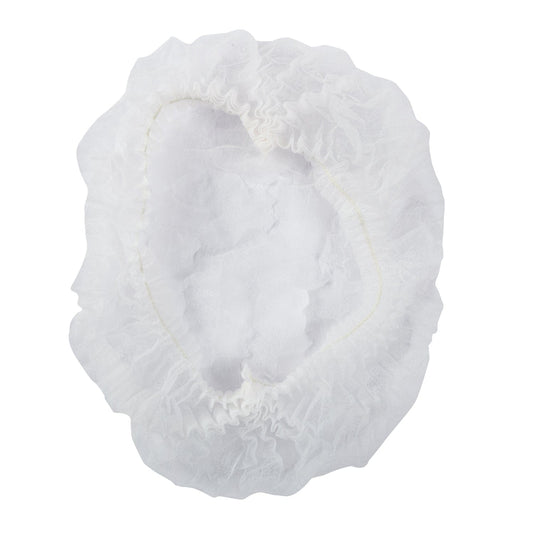 Royal PPE/Bouffant Caps 21" White Latex Free Pleated O.R. Caps, Case of 1,000