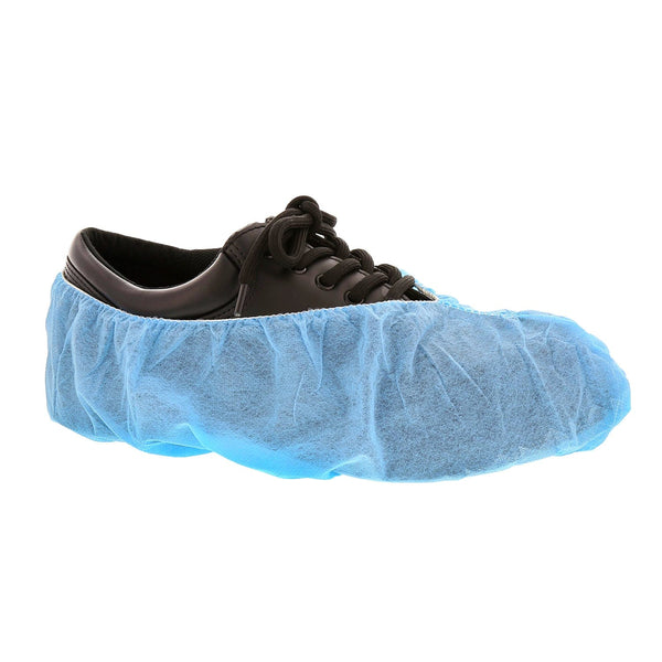 Royal PPE/Shoe Covers Large Blue Poly Pro Non-Skid Shoe Covers with White Tread, Pack of 150 Pair