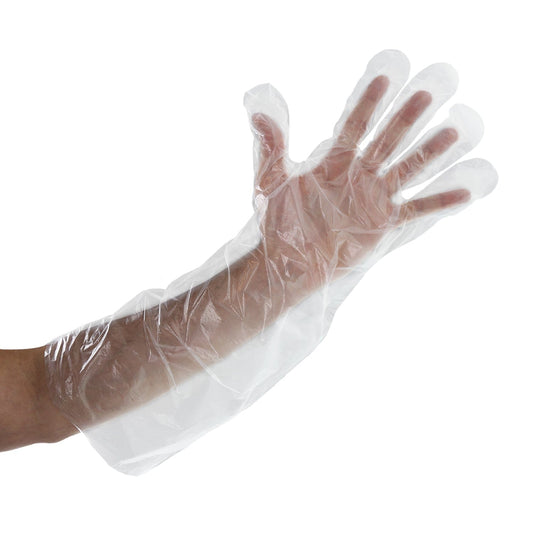 Royal Food Service 21.5" Elbow Poly Gloves